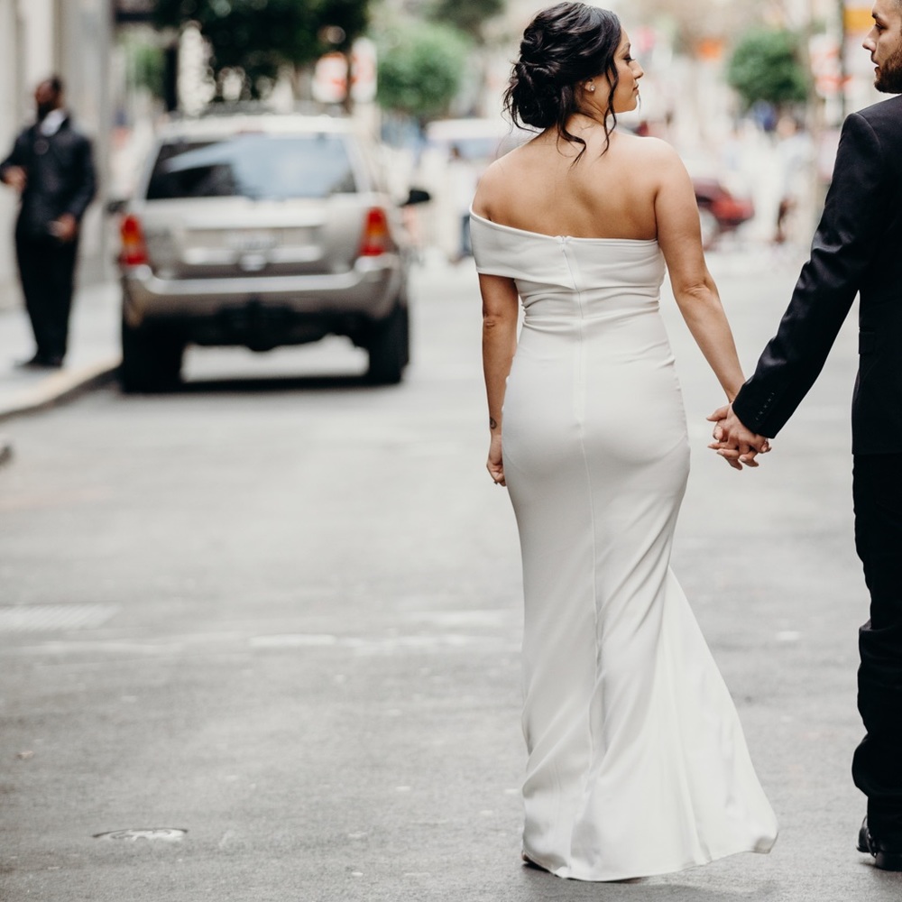 Missguided long white maxi dress